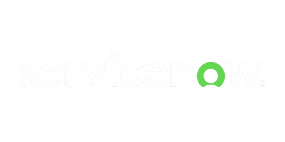 servicenow logo white